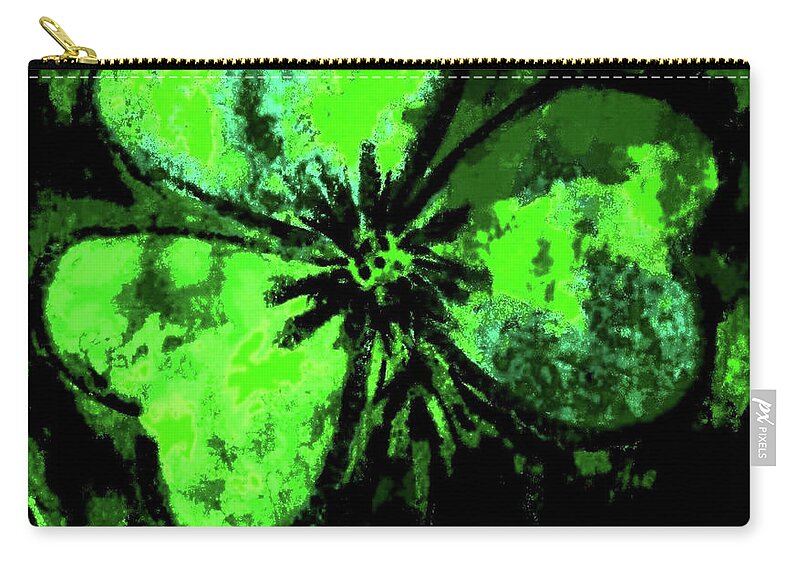 Shamrock Zip Pouch featuring the painting St. Patrick's Day by Hazel Holland