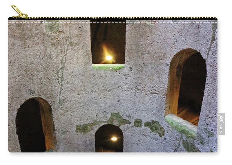 Orvieto Zip Pouch featuring the photograph St Patricks Well 0675 by Jack Schultz