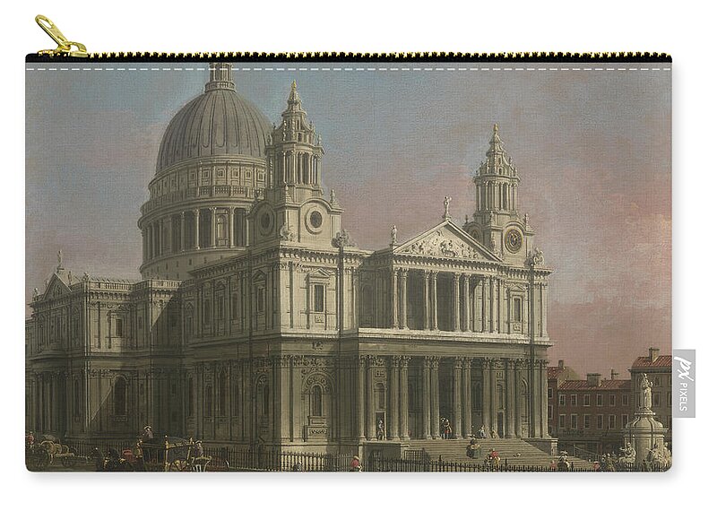 Paul Zip Pouch featuring the painting St. Paul's Cathedral by Giovanni Antonio Canaletto