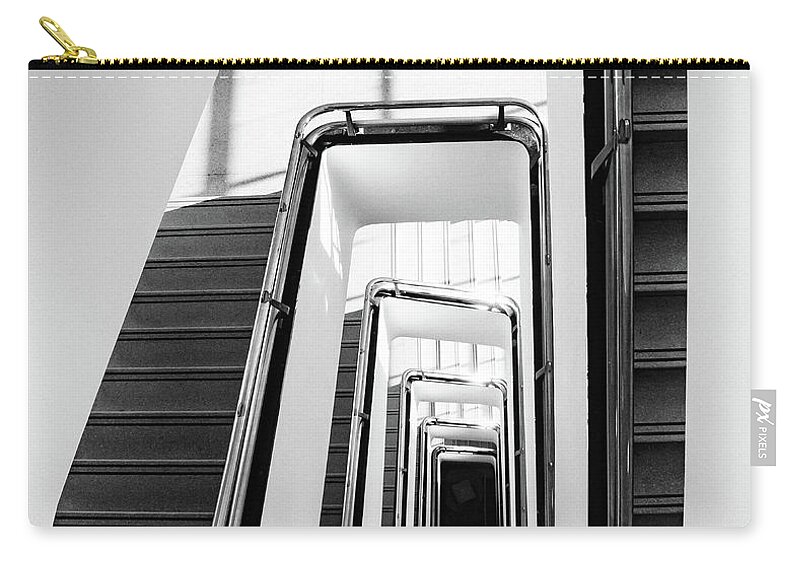 Bm.museum Zip Pouch featuring the photograph Staircase III by Marzena Grabczynska Lorenc