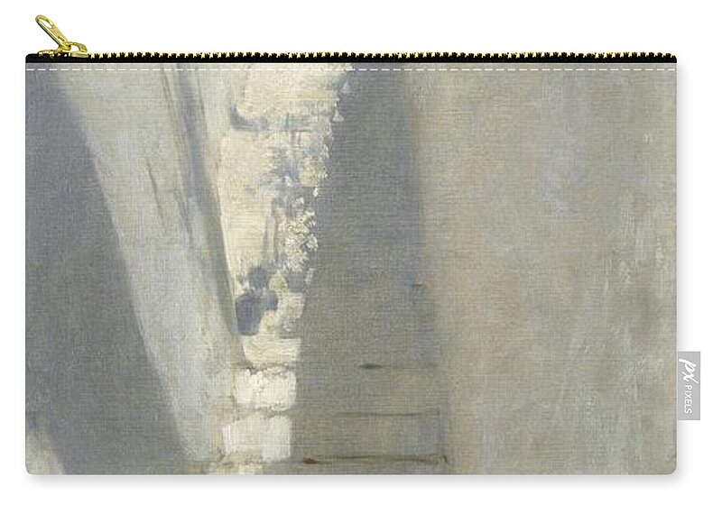 John Singer Sargent Zip Pouch featuring the painting Staircase In Capri by John Singer Sargent