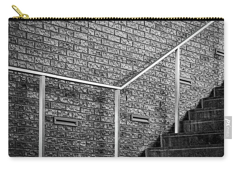 Washington Zip Pouch featuring the photograph Stairs and Railing - The Wharf by Stuart Litoff