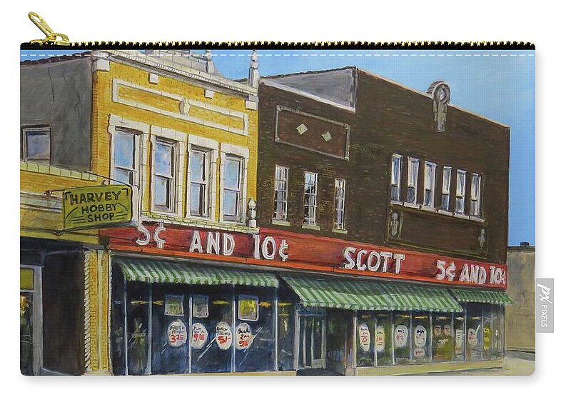 Harvey Illinois Zip Pouch featuring the painting Stand Again by William Brody