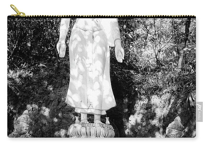 Buddha Zip Pouch featuring the photograph Standing Buddha by Dominic Piperata