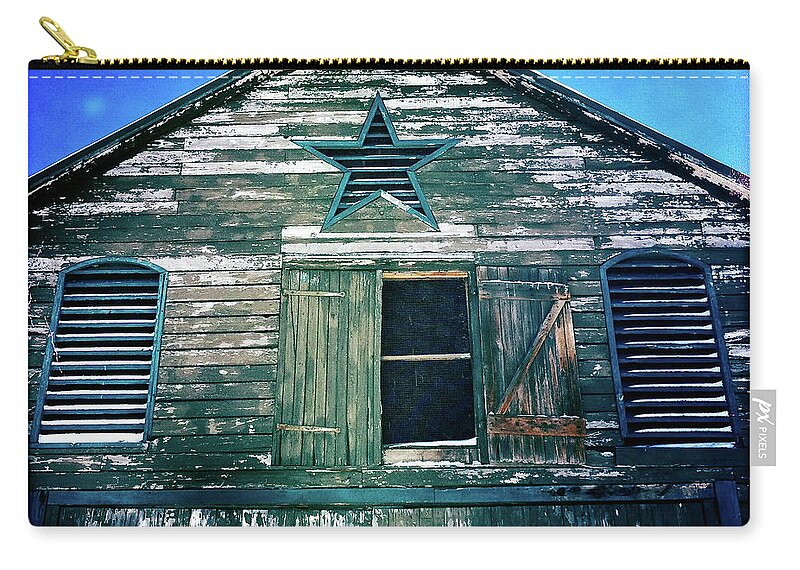 Star Barn Zip Pouch featuring the photograph Star Barn I by Kevyn Bashore