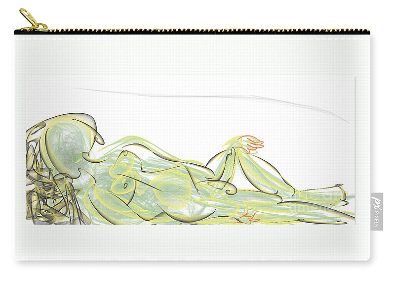Nude Zip Pouch featuring the digital art Star Gazing by Gabrielle Schertz