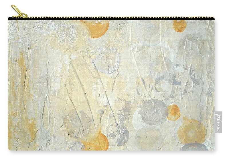 White Zip Pouch featuring the painting Star by Kristen Abrahamson