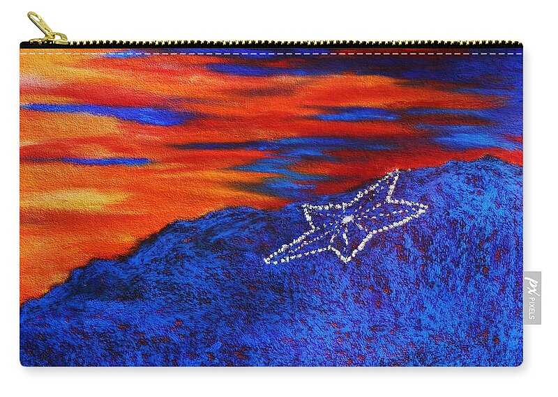 El Paso Zip Pouch featuring the painting El Paso #2 by Melinda Etzold