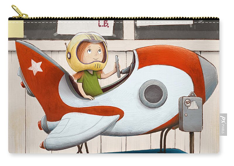 Dreams Zip Pouch featuring the digital art Star Seeker by Michael Ciccotello