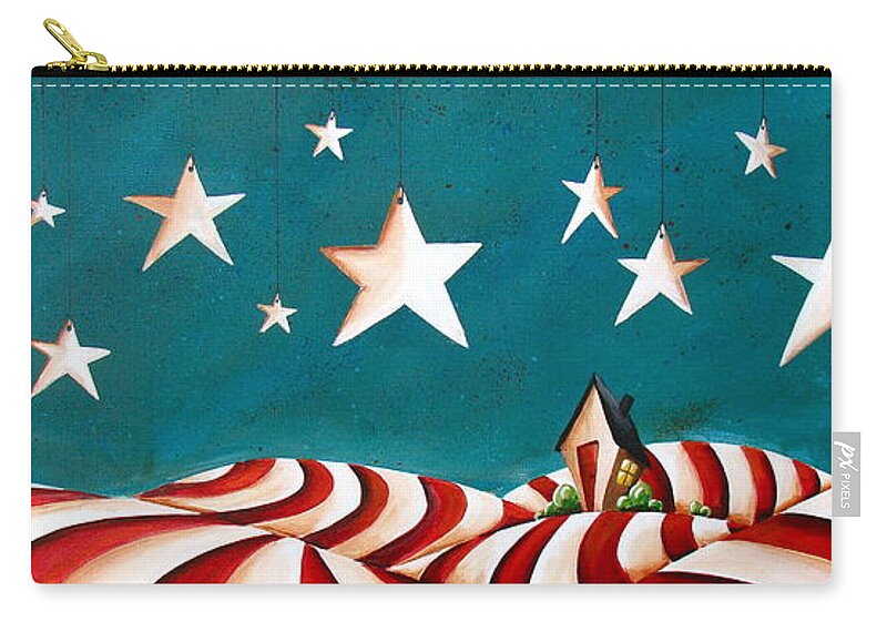 House Zip Pouch featuring the painting Star Spangled by Cindy Thornton