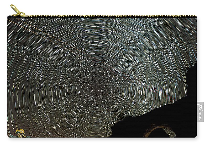 Colorado Plateau Zip Pouch featuring the photograph Star Trails by Jim Thompson