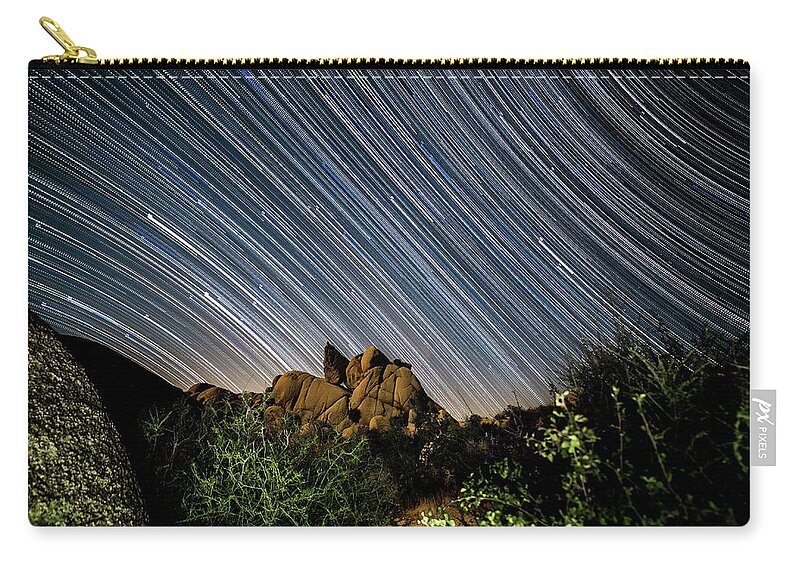 Stars Zip Pouch featuring the photograph Starfall by Ryan Weddle