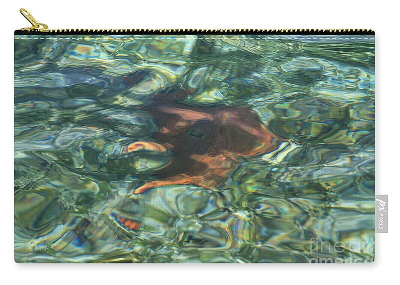 Water Zip Pouch featuring the photograph Starfish Abstract by Edward R Wisell