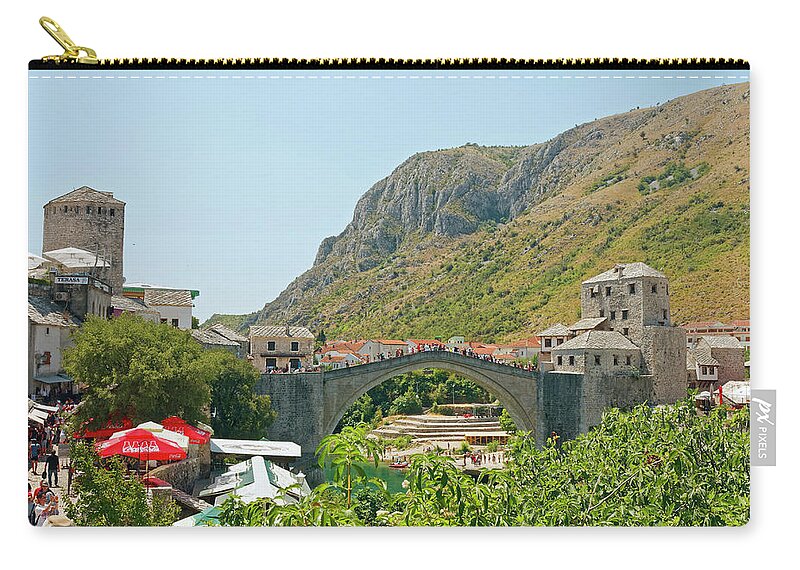 Stari Most Zip Pouch featuring the photograph Stari Most by Sally Weigand