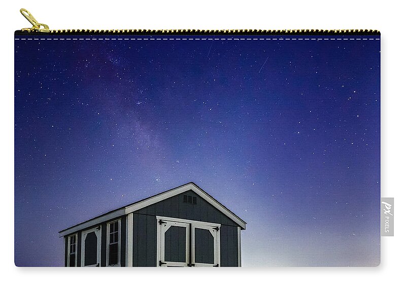 Astronomy Zip Pouch featuring the photograph Starry sky by SAURAVphoto Online Store