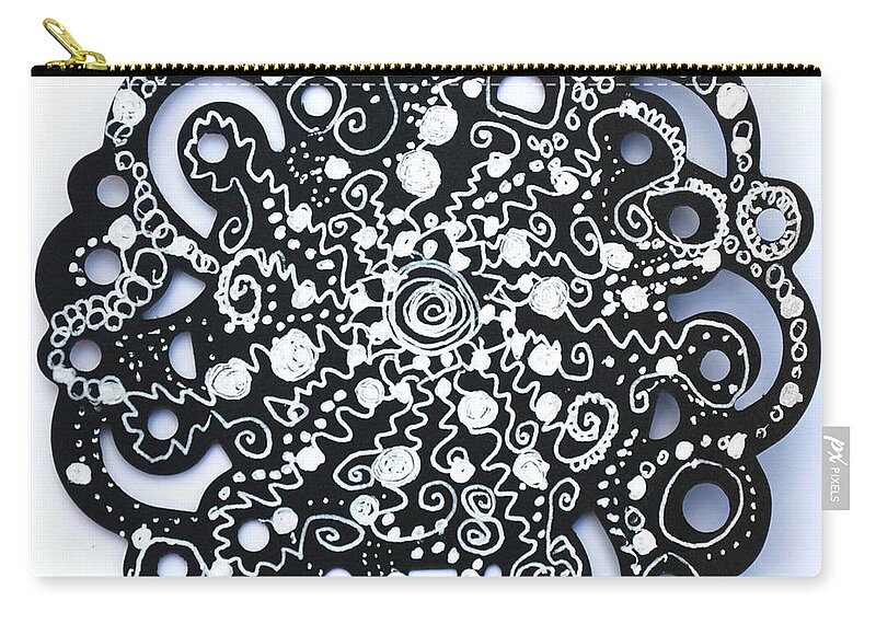 Caregiver Zip Pouch featuring the drawing Stars by Carole Brecht