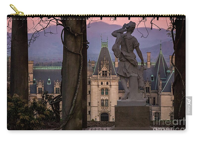 Statue Of Diana Carry-all Pouch featuring the photograph Statue of Diana by Doug Sturgess