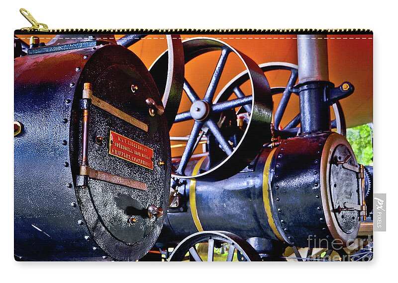Sao Paulo Zip Pouch featuring the photograph Steam Engines - Locomobiles by Carlos Alkmin