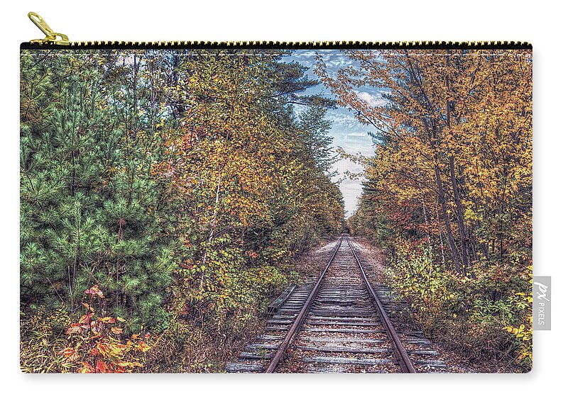 Abandoned Zip Pouch featuring the photograph Steel Rails by Richard Bean