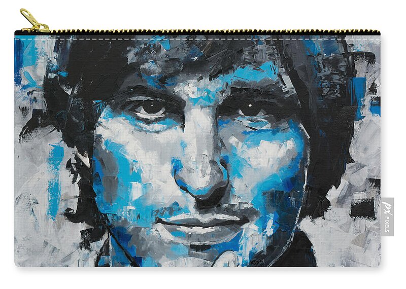 Steve Jobs Zip Pouch featuring the painting Steve Jobs II by Richard Day