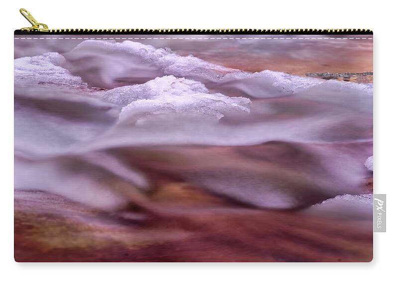 Stickney Brook Zip Pouch featuring the photograph Stickney Brook Abstract II by Tom Singleton
