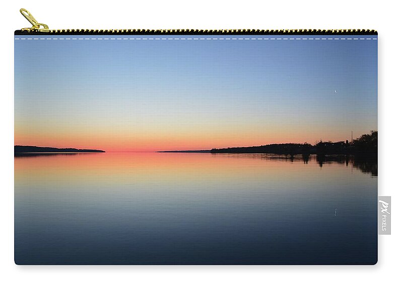 Abstract Zip Pouch featuring the photograph Still Dawn by Lyle Crump