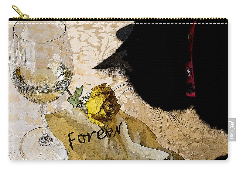 Photograph Zip Pouch featuring the photograph Still Life Interrupted #1 by Rhonda McDougall