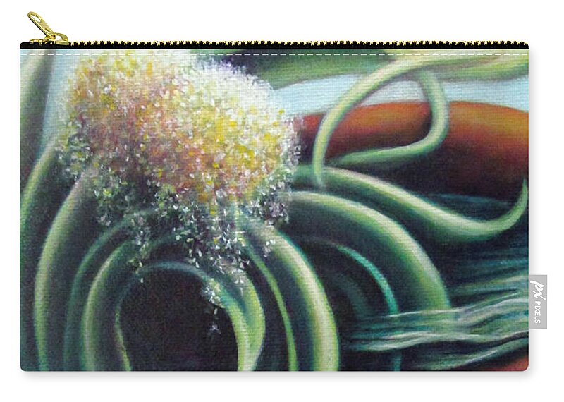 Flower Zip Pouch featuring the painting Still by Nad Wolinska