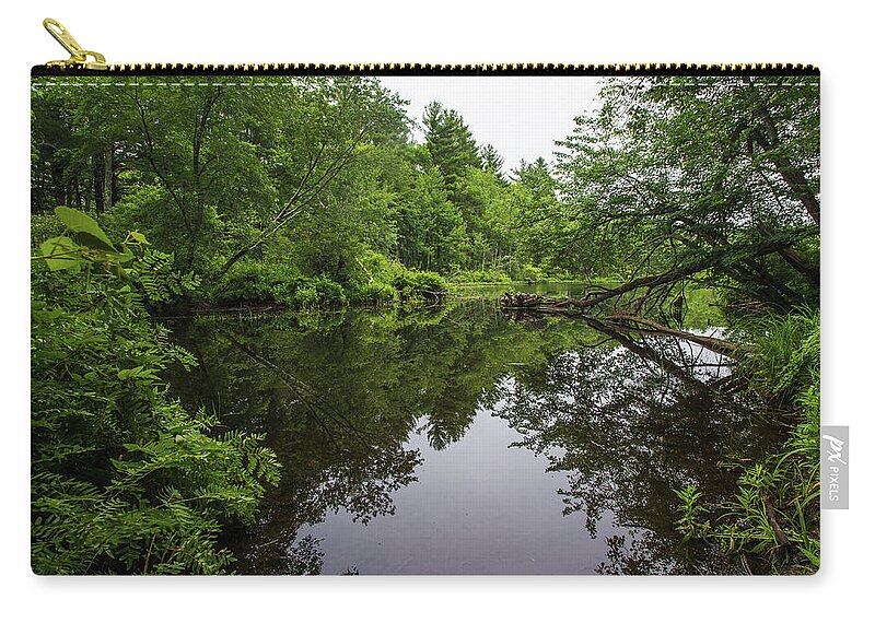 River Zip Pouch featuring the photograph Stillwater by Robert McKay Jones
