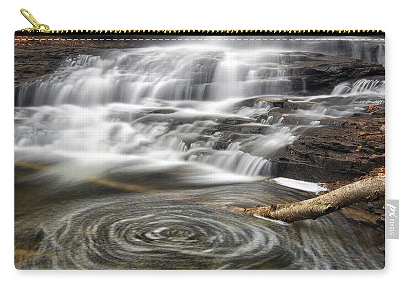 Waterfall Zip Pouch featuring the photograph Stirring The Pot by Robert Fawcett