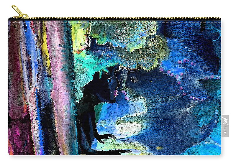 Fantasy Zip Pouch featuring the painting Stolen Kiss by Miki De Goodaboom