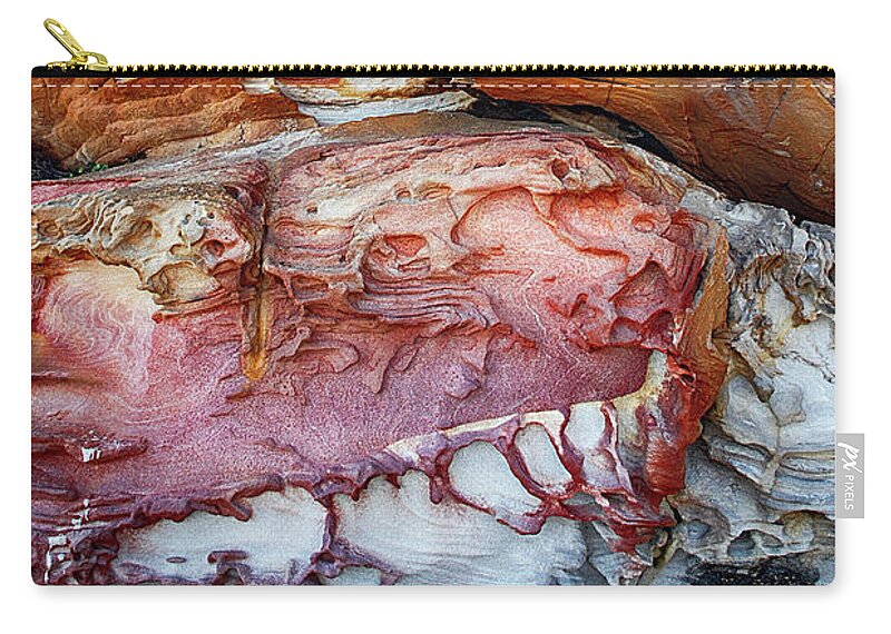 Stone Zip Pouch featuring the photograph Stone abstract IV by Andrei SKY