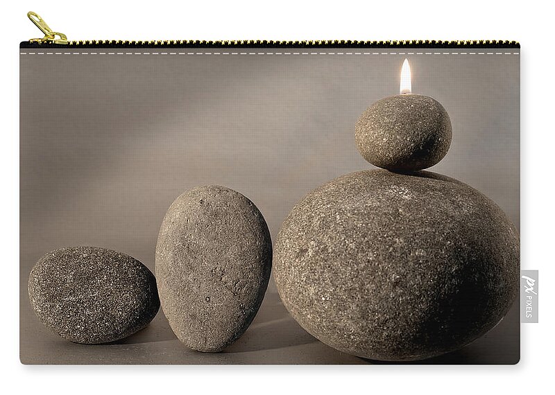 Photo Zip Pouch featuring the photograph Stone Light by Pedro Cardona Llambias