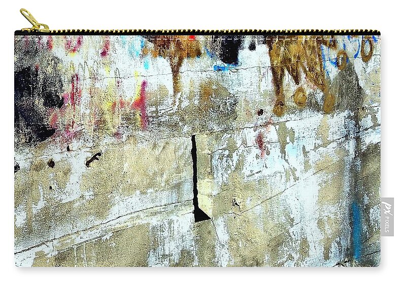 Abstract Stone Zip Pouch featuring the photograph Stoneflag by Mykul Anjelo