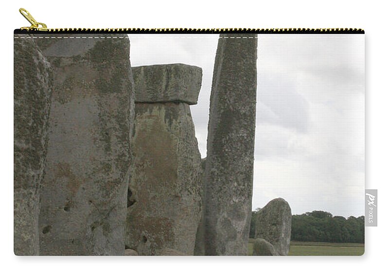 Human Zip Pouch featuring the photograph Stonehenge Side Pillars by Mary Mikawoz