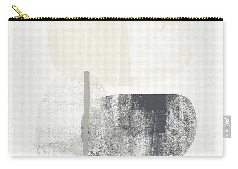 Modern Zip Pouch featuring the painting Stones 2- Art by Linda Woods by Linda Woods