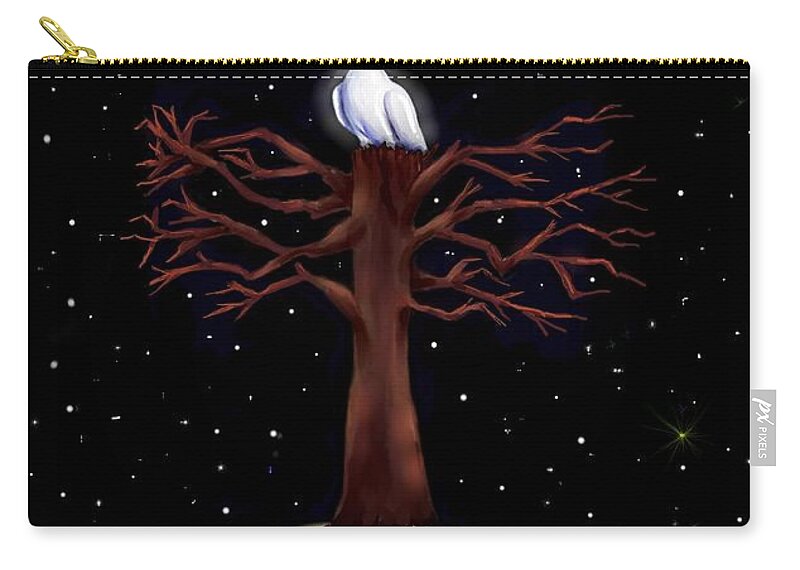 Spiritual Zip Pouch featuring the digital art Let There Be Peace by Carmen Cordova