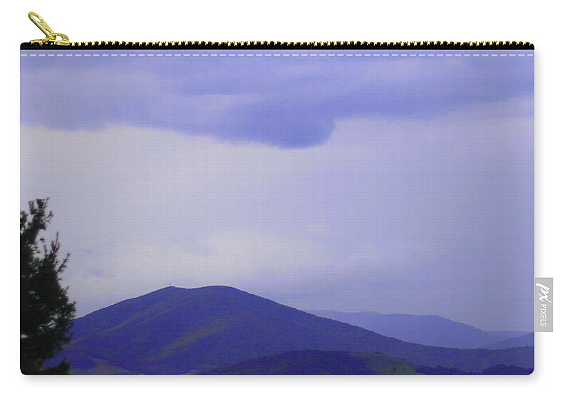 Nature Zip Pouch featuring the photograph Storm at Lewis Fork Overlook 2014a by Cathy Lindsey