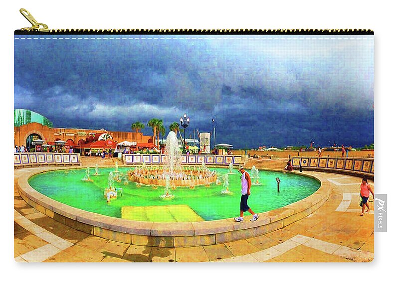 Cityscape Zip Pouch featuring the photograph Storm Brewing by CHAZ Daugherty