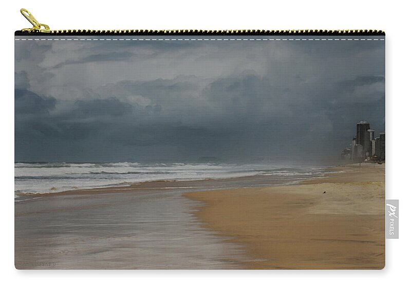 Susan Vineyard Zip Pouch featuring the photograph Storm Brewing on the Gold Coast by Susan Vineyard