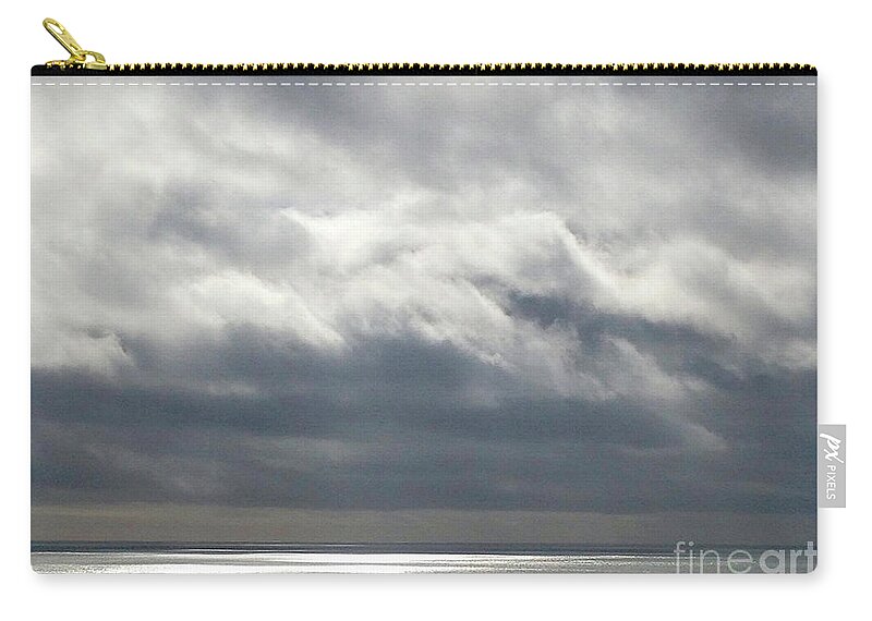 Ocean Zip Pouch featuring the photograph Storm Clouds on the Horizon by Joyce Creswell