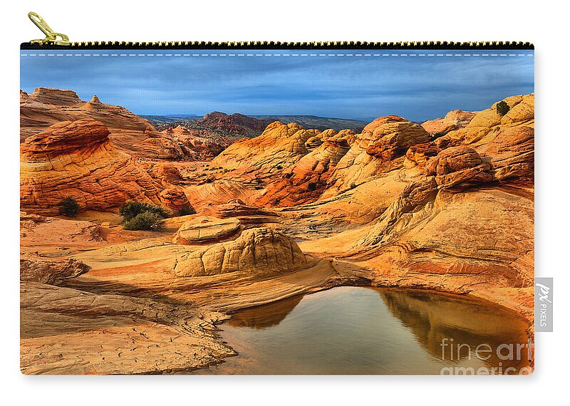 The Wave Zip Pouch featuring the photograph Storm Clouds Over Northern Arizona by Adam Jewell