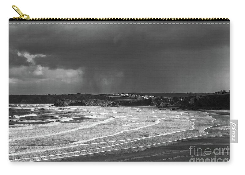Storm Zip Pouch featuring the photograph Storm over the Bay by Nicholas Burningham