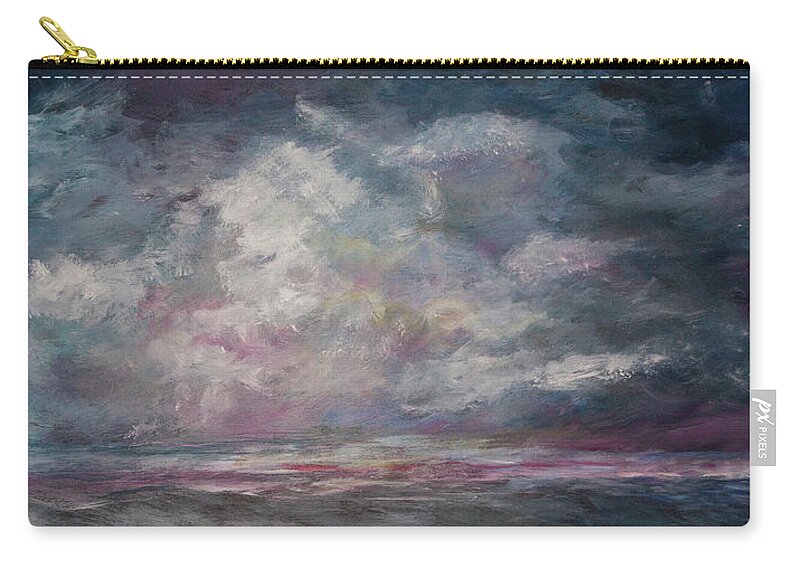 Acrylic Zip Pouch featuring the painting Storm's Approaching by Michele A Loftus