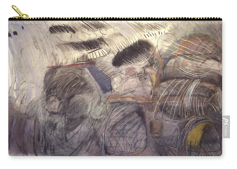 Pastel Zip Pouch featuring the painting Storms by Richard Baron