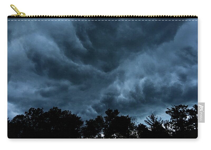 Storm Zip Pouch featuring the photograph Stormy, Stormy Night by Ron Dubreuil