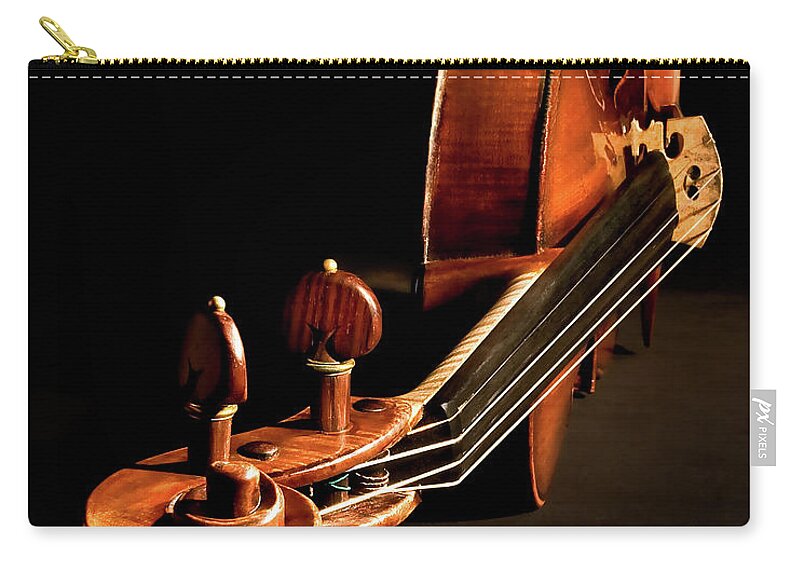 Strad Zip Pouch featuring the photograph Stradivarius From The Top by Endre Balogh