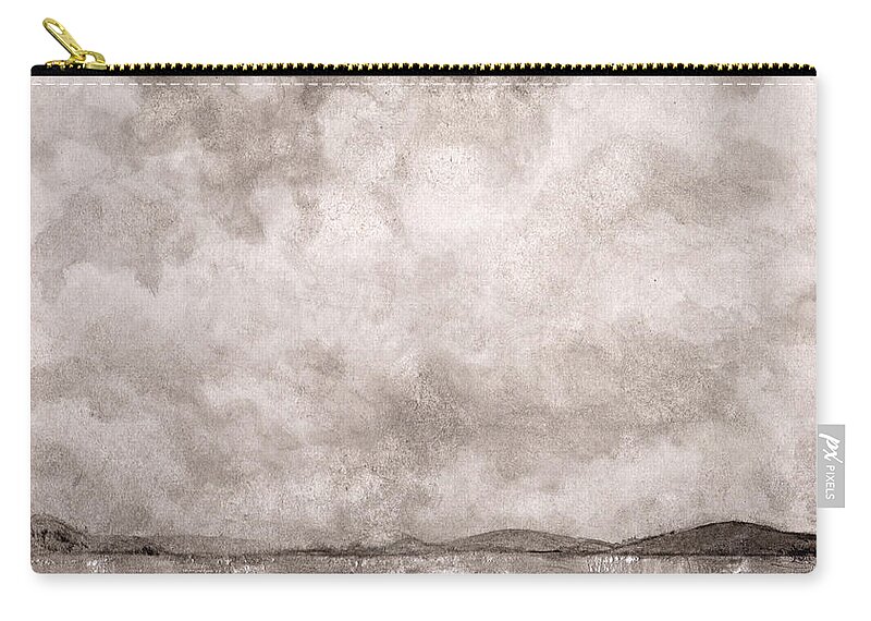 Ink Zip Pouch featuring the drawing Stratus Show by Shana Rowe Jackson