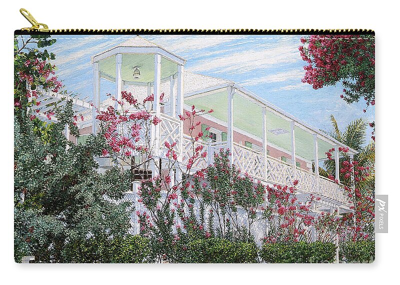 Eddie Zip Pouch featuring the painting Strawberry House by Eddie Minnis