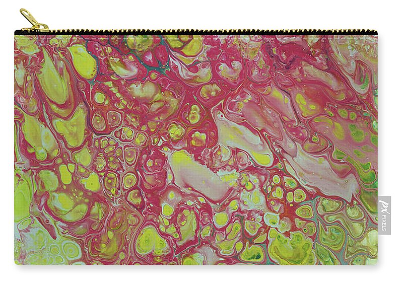 Fluid Carry-all Pouch featuring the painting Strawberry Lemonade by Jennifer Walsh